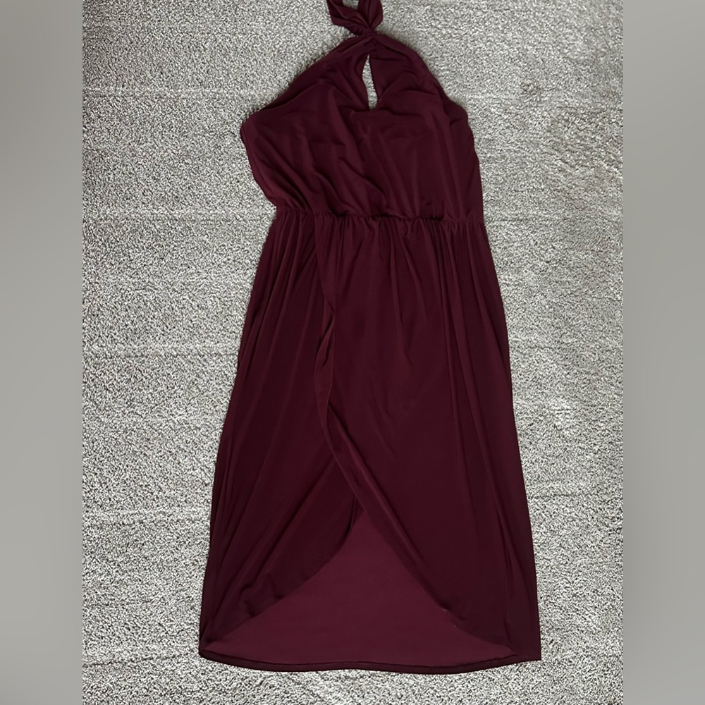 Laundry By Shelli Segal Strapless Burgundy Dress